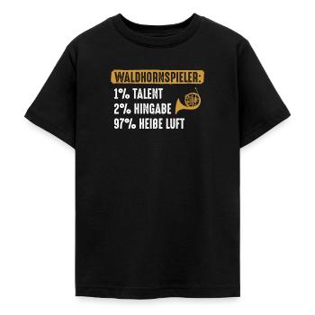 Horn Waldhornspieler - Teenager T-Shirt - Schwarz - Vorne - AI Model Teenager Male light (155cm)