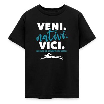 Schwimmer lustiger Spruch Schwimmen Sportler - Teenager T-Shirt - Schwarz - Vorne - AI Model Teenager Male light (155cm)