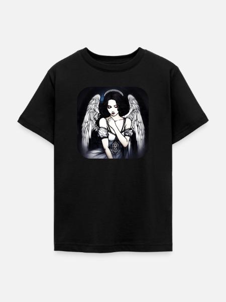 Cooles Gothik Engel - Teenager T-Shirt - Schwarz