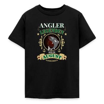 Angler - Teenager T-Shirt - Schwarz - Vorne - AI Model Teenager Male light (155cm)