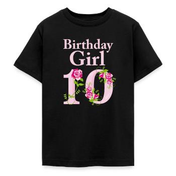 Geburtstag Geschenk Mädchen 10 Jahre - Teenager T-Shirt - Schwarz - Vorne - AI Model Teenager Male light (155cm)