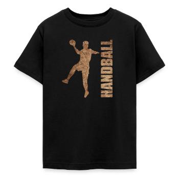 Handball handball Sport sport cadeau homme - T-shirt Ado - noir - Devant - AI Model Teenager Male light (155cm)