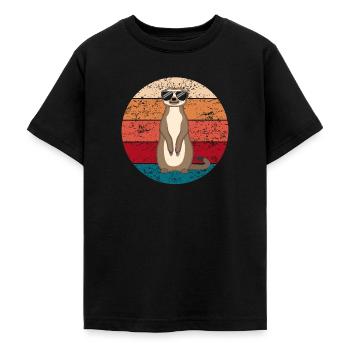 Erdmännchen Lustig Geschenk Damen Herren Kinder - Teenager T-Shirt - Schwarz - Vorne - AI Model Teenager Male light (155cm)