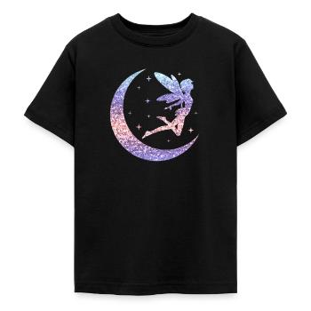 Glitter Fée Elfe Conte de Fées Dames Fille Cadeau - T-shirt Ado - noir - Devant - AI Model Teenager Male light (155cm)