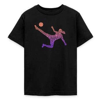 Fußball Spielerin Mädchen Frauen Fußballerin - Teenager T-Shirt - Schwarz - Vorne - AI Model Teenager Male light (155cm)