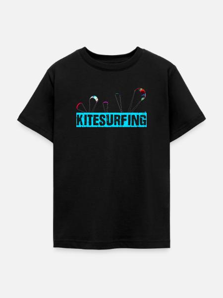 Kitesurfing - Teenager T-Shirt - Schwarz