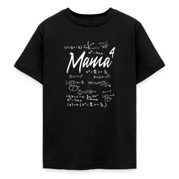 Mama hoch 4 vierfache Mutter Mathe Lehrerin - Teenager T-Shirt - Schwarz - Vorne - AI Model Teenager Male light (155cm)