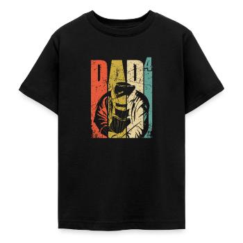 Schweißer Papa Geschenk 4 Kinder Dad hoch 4 - Teenager T-Shirt - Schwarz - Vorne - AI Model Teenager Male light (155cm)