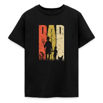 Landwirt Geschenke für Männer : Papa und Sohn - Teenager T-Shirt - Schwarz - Vorne - AI Model Teenager Male light (155cm)