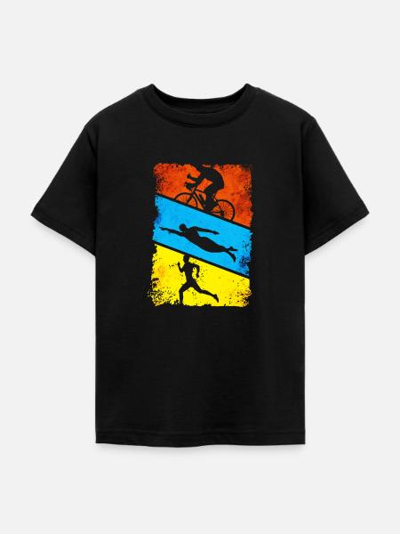 Triathlon - Teenager T-Shirt - Schwarz