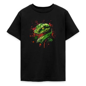 Schlange - Teenager T-Shirt - Schwarz - Vorne - AI Model Teenager Male light (155cm)