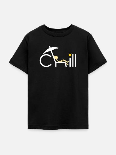 Chill - Teenager T-Shirt - Schwarz