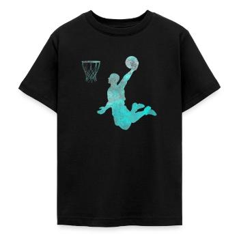 Joueur de basket-ball - T-shirt Ado - noir - Devant - AI Model Teenager Male light (155cm)