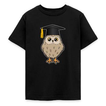Bachelor Master Studium Abschluss Eule Lustig - Teenager T-Shirt - Schwarz - Vorne - AI Model Teenager Male light (155cm)