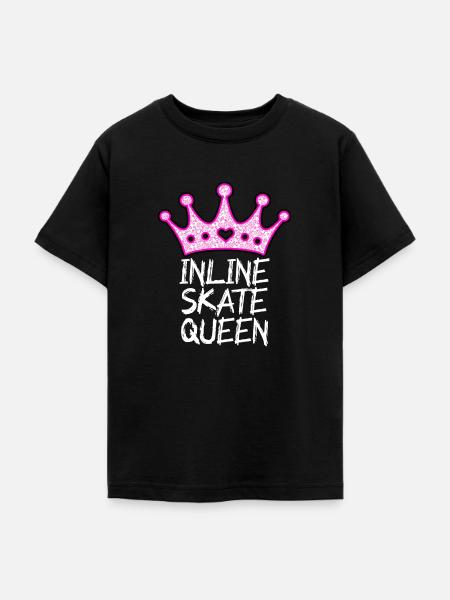 inline skate queen - Teenager T-Shirt - Schwarz