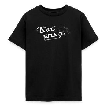 Surpise ! Je vais être grande soeur ! - T-shirt Ado - noir - Devant - AI Model Teenager Male light (155cm)