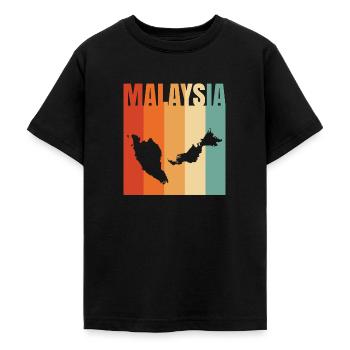 Malaisie - T-shirt Ado - noir - Devant - AI Model Teenager Male light (155cm)