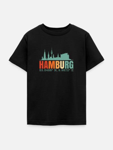 Hamburg - Teenager T-Shirt - Schwarz