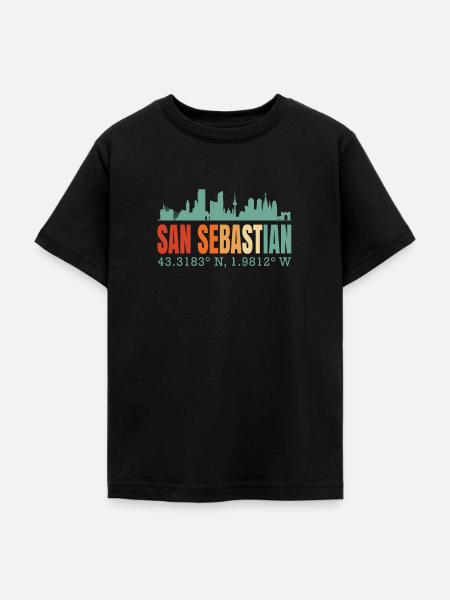 San Sebastian - Teenager T-Shirt - Schwarz