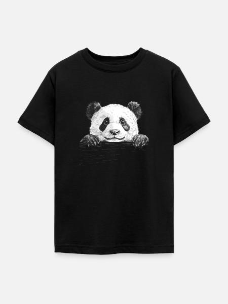 Panda - Teenager T-Shirt - Schwarz