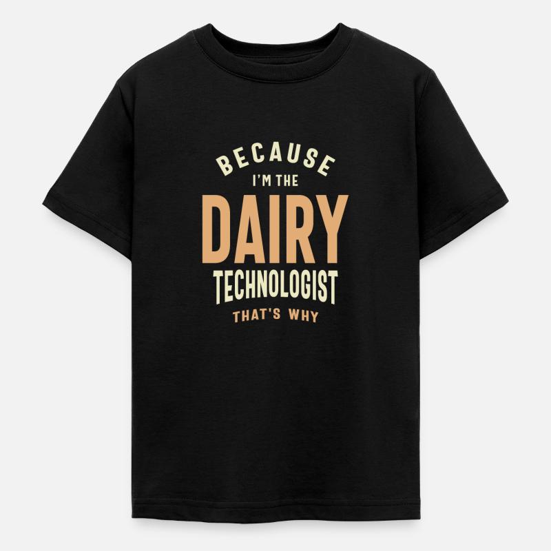 Technologue laitier - Parce que je connais mon lactosérum - T-shirt Ado - noir