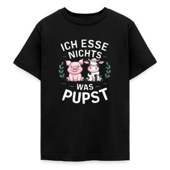 Vegetarier Veganer Tierschutz Tierrecht Veggie - Teenager T-Shirt - Schwarz - Vorne - AI Model Teenager Male light (155cm)