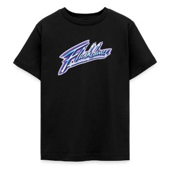Flashdance Logo In Airbrushed Style - Teenage T-Shirt - black - Front - AI Model Teenager Male light (155cm)