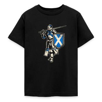 Chevalier écossais - T-shirt Ado - noir - Devant - AI Model Teenager Male light (155cm)