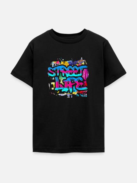 Graffiti Kunst - Teenager T-Shirt - Schwarz