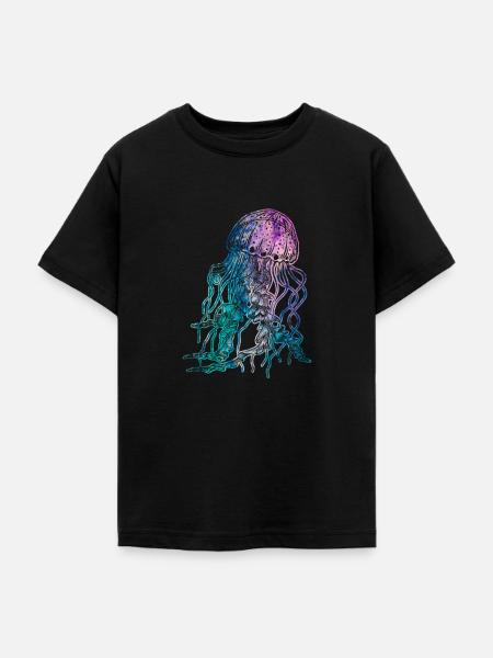 Qualle - Teenager T-Shirt - Schwarz