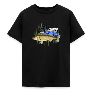 Walleye hunter - Teenage T-Shirt - black - Front - AI Model Teenager Male light (155cm)
