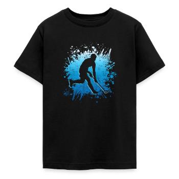 Floorball Spieler Floorballer Salibandy Unihockey - Teenager T-Shirt - Schwarz - Vorne - AI Model Teenager Male light (155cm)