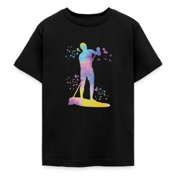 Stand Up Paddling Stand Up Board Sup - Teenager T-Shirt - Schwarz - Vorne - AI Model Teenager Male light (155cm)