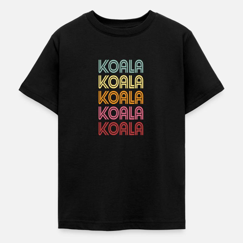 koala - T-skjorte for tenåringer - svart