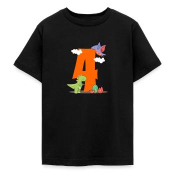 4. Geburtstag - Teenager T-Shirt - Schwarz - Vorne - AI Model Teenager Male light (155cm)