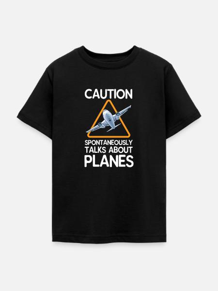 Flugzeug - Teenager T-Shirt - Schwarz