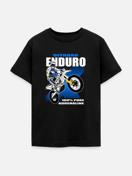 Enduro Offroad - Teenager T-Shirt - Schwarz