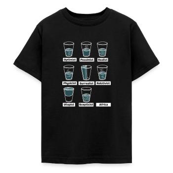 Wasserglas Fun - Teenager T-Shirt - Schwarz - Vorne - AI Model Teenager Male light (155cm)