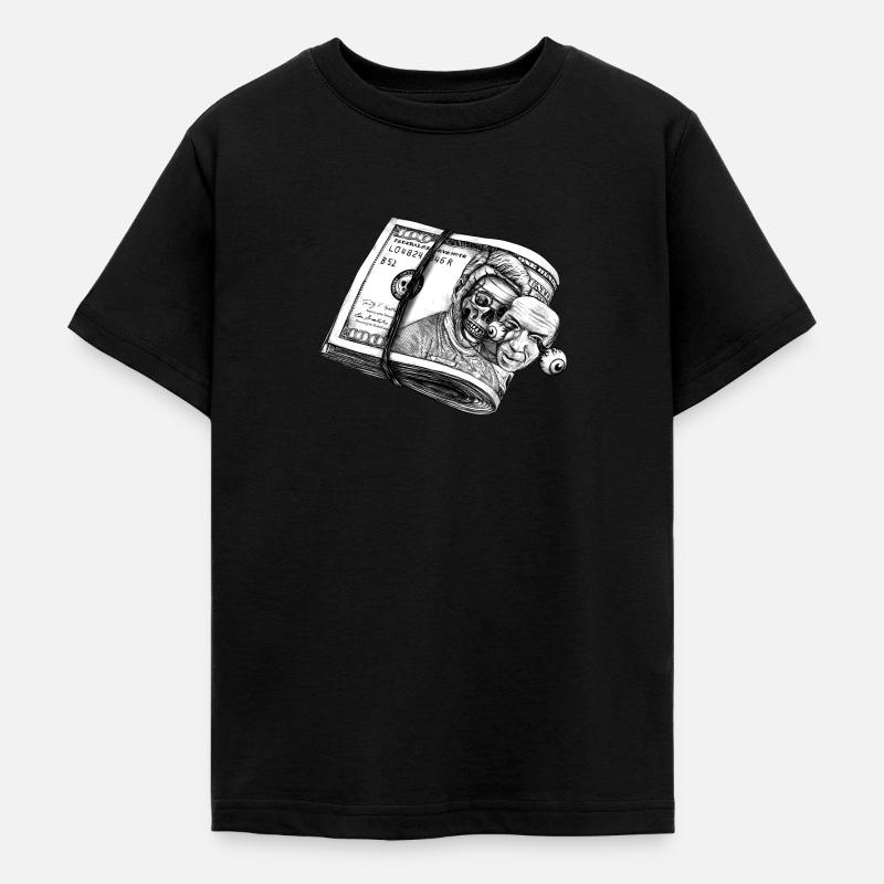 Le dollar face à face - T-shirt Ado - noir