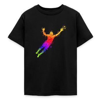 Bunter Torwart Torhüter Fußball Tormann - Teenager T-Shirt - Schwarz - Vorne - AI Model Teenager Male light (155cm)