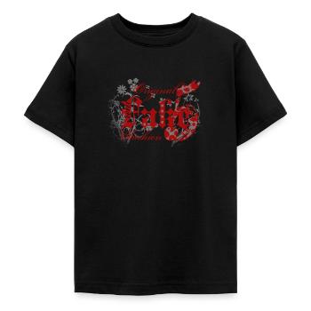 Dessin Fake fashion sur T shirt Sweat - T-shirt Ado - noir - Devant - AI Model Teenager Male light (155cm)