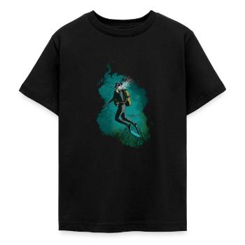 diving - Teenage T-Shirt - black - Front - AI Model Teenager Male light (155cm)