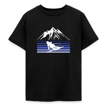 ski - T-shirt Ado - noir - Devant - AI Model Teenager Male light (155cm)