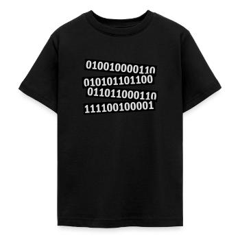 Binär Code Programm Sprache - Teenager T-Shirt - Schwarz - Vorne - AI Model Teenager Male light (155cm)