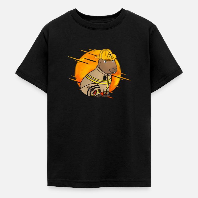 Pompier pompier Caypbara - T-shirt Ado - noir