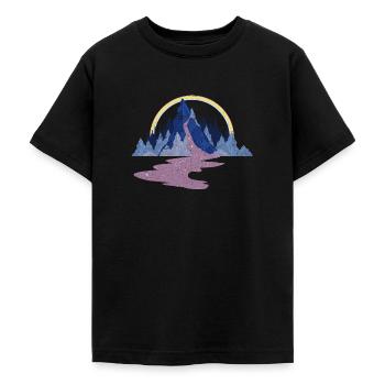 Lieu magique dans la nature - T-shirt Ado - noir - Devant - AI Model Teenager Male light (155cm)