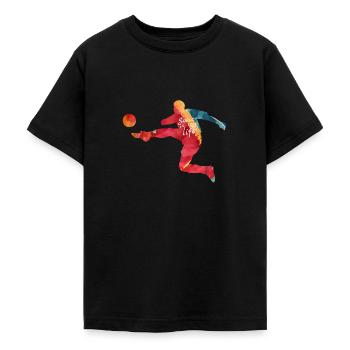 Football match - Teenage T-Shirt - black - Front - AI Model Teenager Male light (155cm)