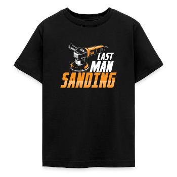 Last Man Sanding Auto Body Technician Painter - T-shirt Ado - noir - Devant - AI Model Teenager Male light (155cm)
