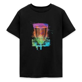 Discgolf Sport Disc Golf Jungen Kinder Discgolfer - Teenager T-Shirt - Schwarz - Vorne - AI Model Teenager Male light (155cm)