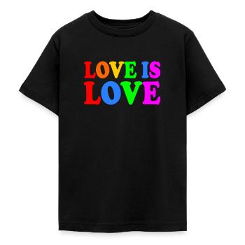 Love is love - Teenager T-Shirt - Schwarz - Vorne - AI Model Teenager Male light (155cm)
